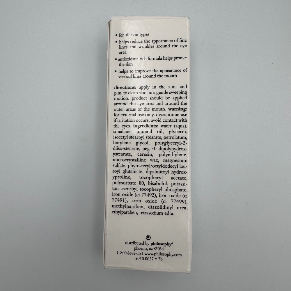 Philosophy Hope in a Tube Eye and Lip Firming Cream 0.5 oz New in Box - Picture 3 of 5